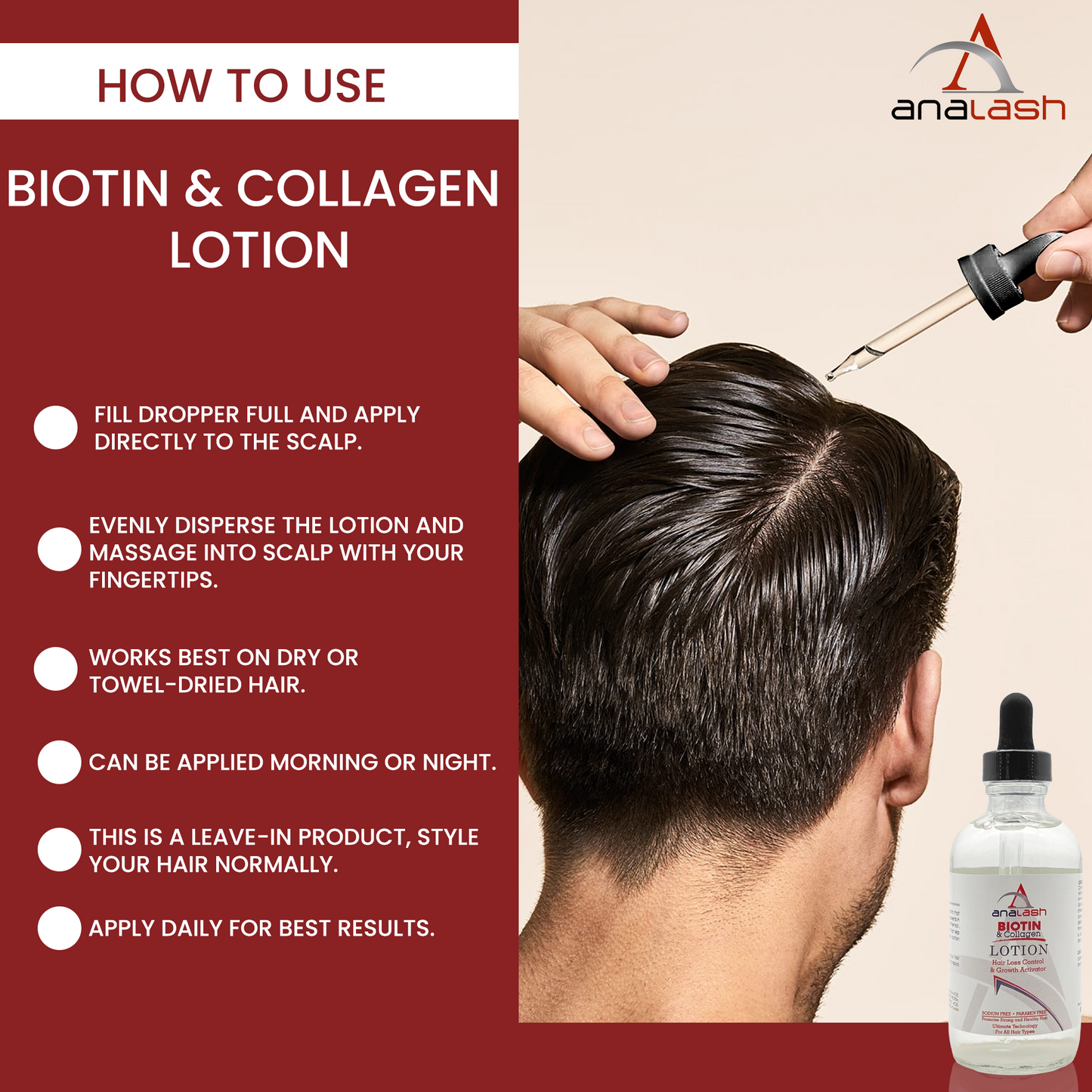 Hair Growth Lotion with Biotin & Collagen